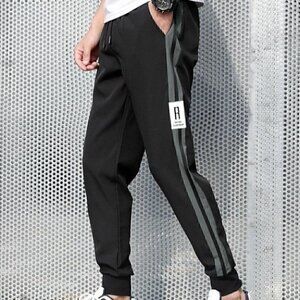Preppy Black Men's Sweatpants